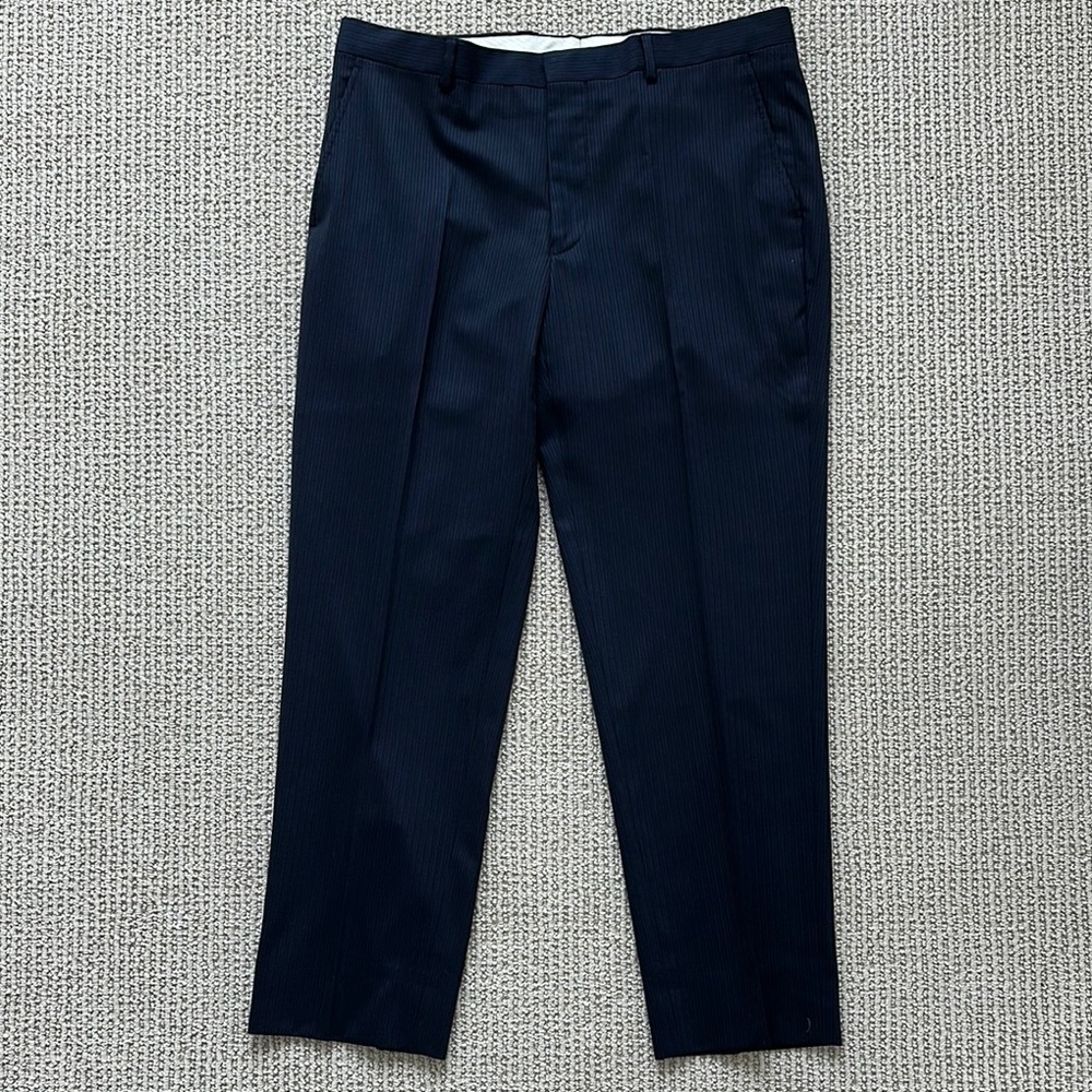 Men's Navy pinstripes Dress Pants.